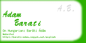 adam barati business card